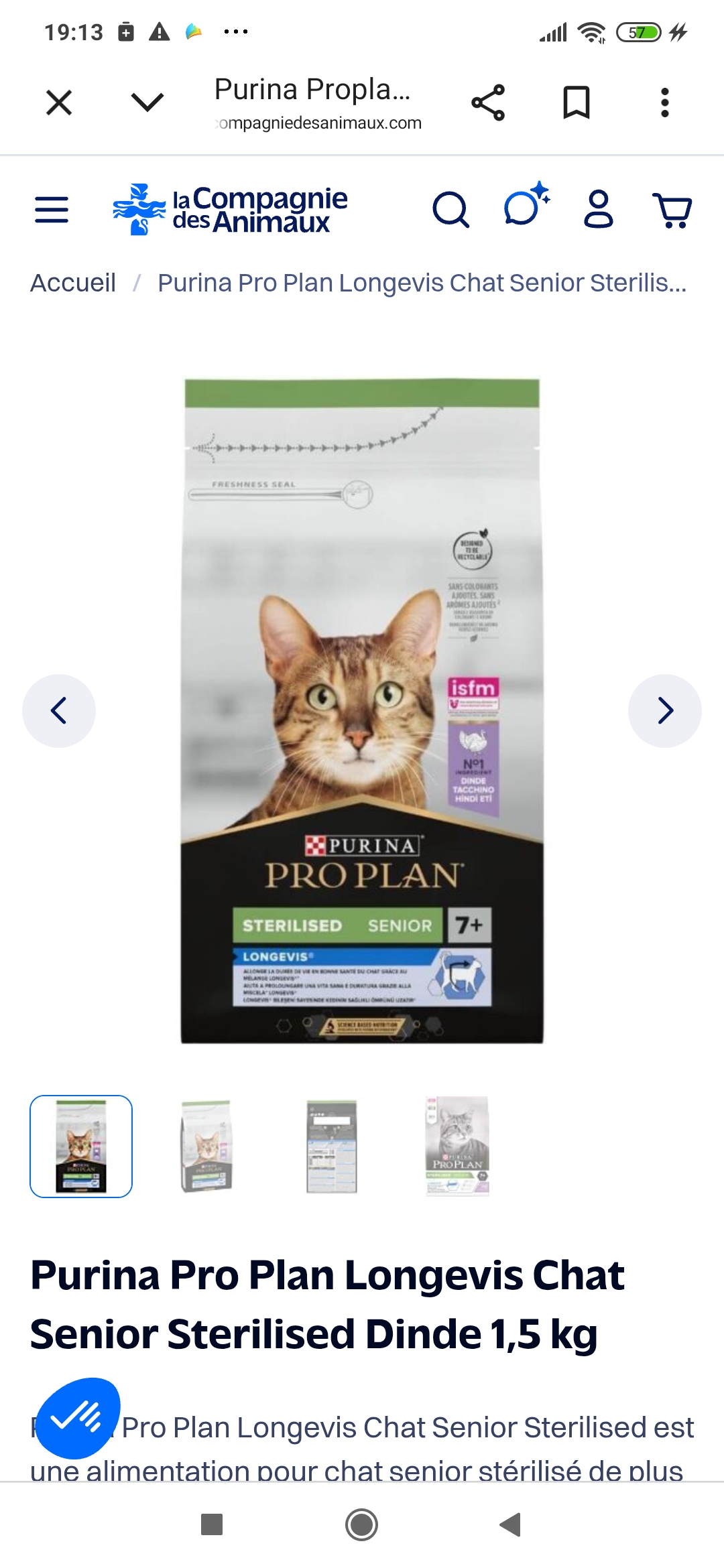 Croquettes proplan longevis senior